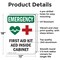 Signmission First Aid Kit AED With Symbol, 12 in W x Rectangle, Aluminum OS-2PACK-EM-A-1218-V-10482 - alternate 2